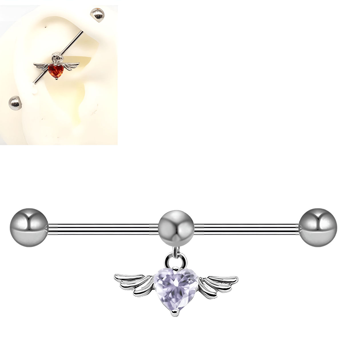 Trendy Steel 38mm Ear Plug 16G 1.2mm Barbell Piercing Industrial Cartilage Ear Jewelry for Daily Wear - Hanaya Store