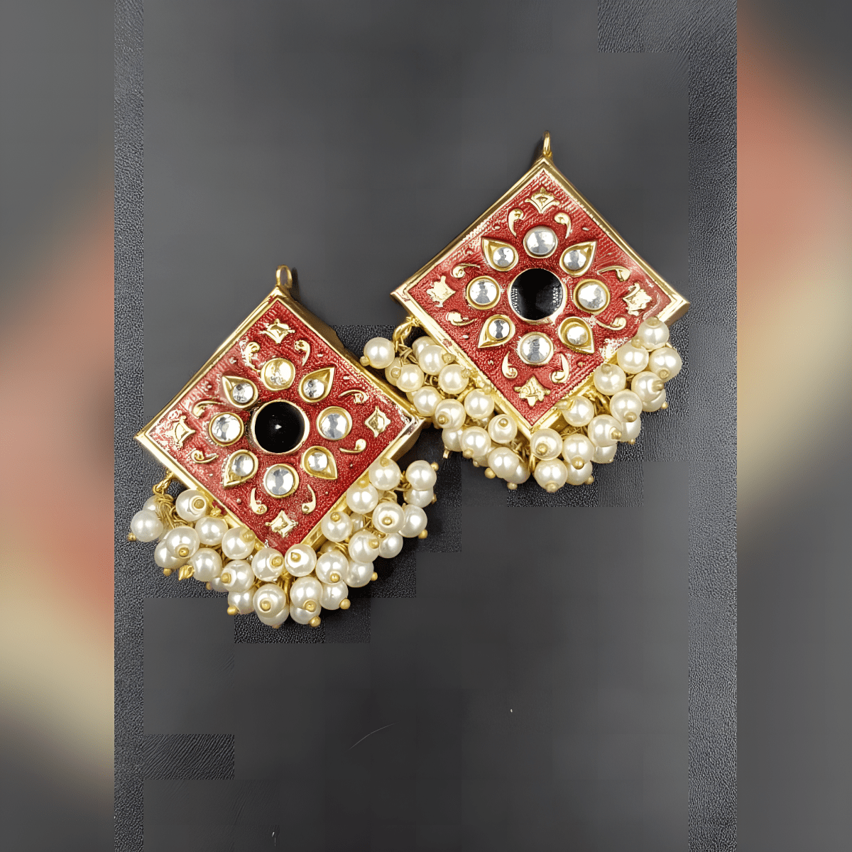 Trendy Traditional Classy Elegant Royal Earrings - Hanaya Store