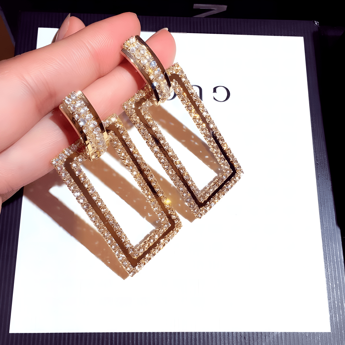 Unique Classy Long Crystal Trendy Earrings - Hanaya Store