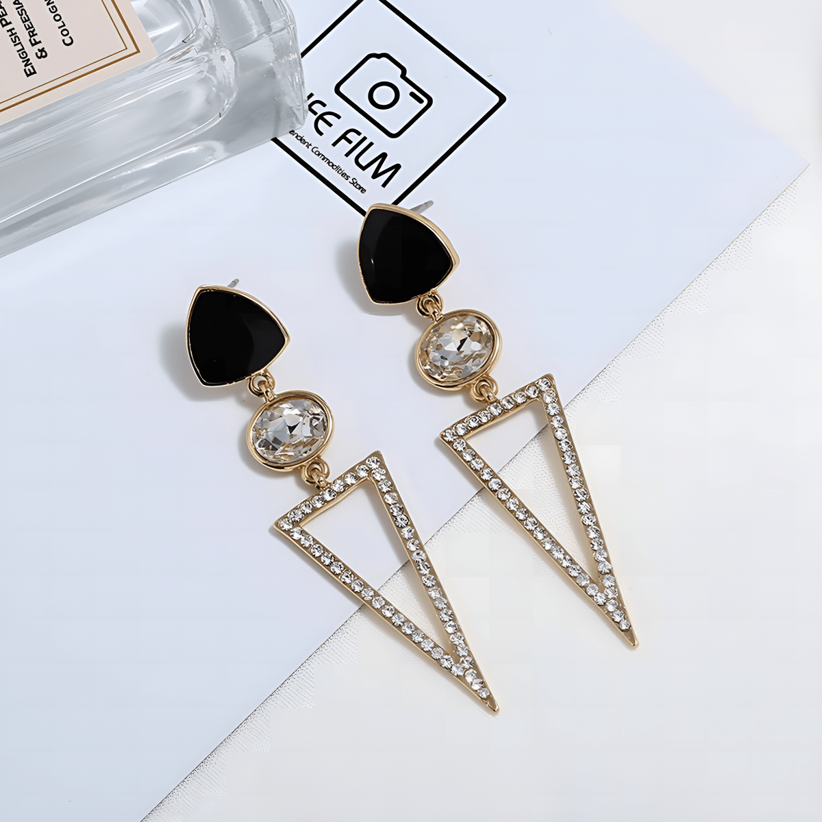 Unique Classy Royal Crystal Trendy Fashionable Earrings - Hanaya Store