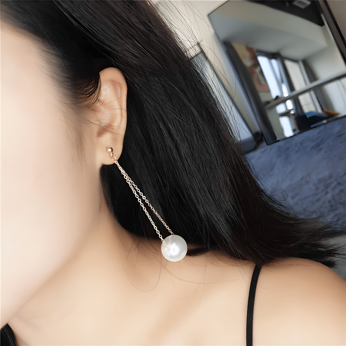 Unique Classy Tassel Big Pearl Royal Trendy Fashionable Earrings - Hanaya Store