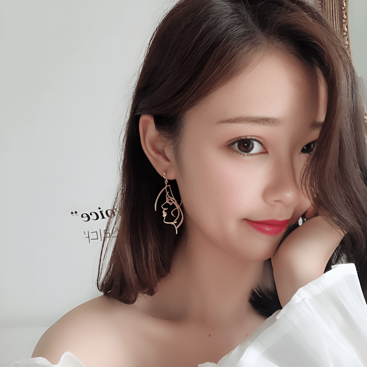 Unique Fashionable Long Face Hanging Irregular Drop Earrings - Hanaya Store