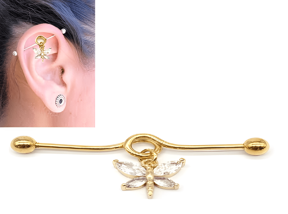 Unique Industrial Cartilage Jewelry Steel 38mm Ear Plug 14G Piercing - Hanaya Store