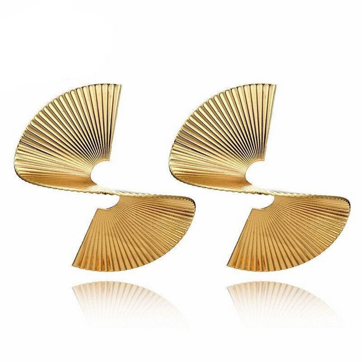 Unique Trendy 2 cm Irregular Geometric Spiral Earring for Women - Hanaya Store