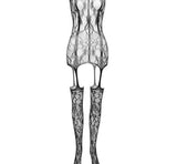 Women Breathable Trendy Full Body Mesh Fishnet Lace Body Stockings - image 2
